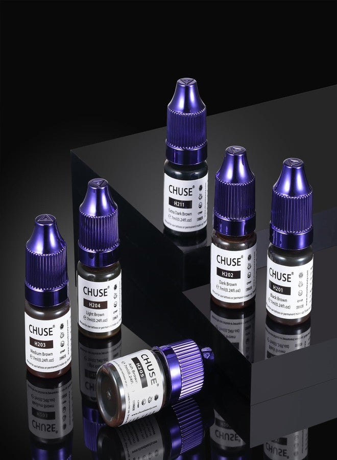 CHUSE PMU Hybrid Liquid Eyebrow Pigments 0.24oz/7ml (H202 Dark Brown) - Image 4